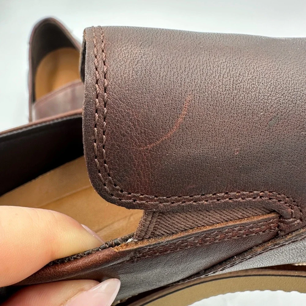 Dunham Clyde Slip-on Loafer Men 8.5 2E (EE) WIDE Brown NIB CI2309 Leather READ